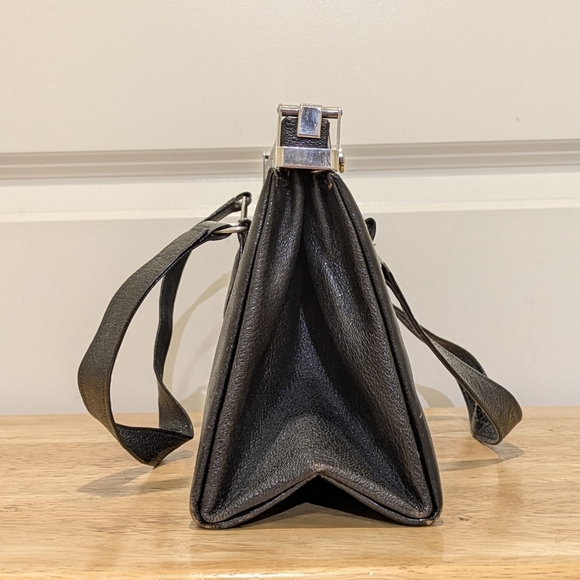 EUC 1950s Vintage Fassbender for Eaton's Gladstone Handbag with Metal Hardware - Picture 10 of 15